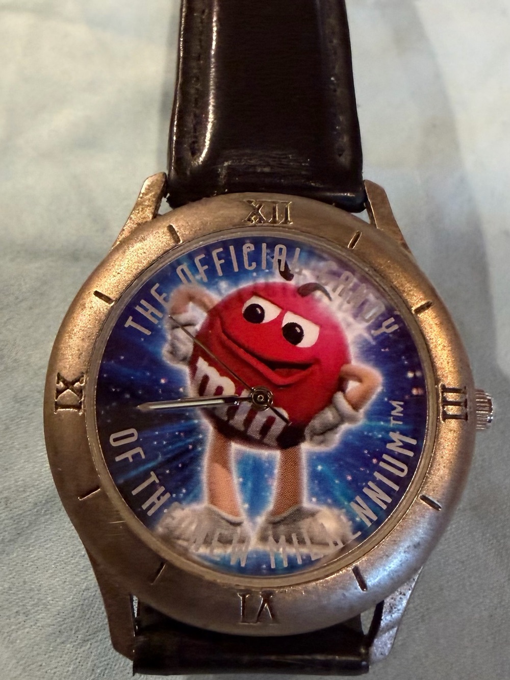 M&M's Red Character Analog Watch with Black Strap